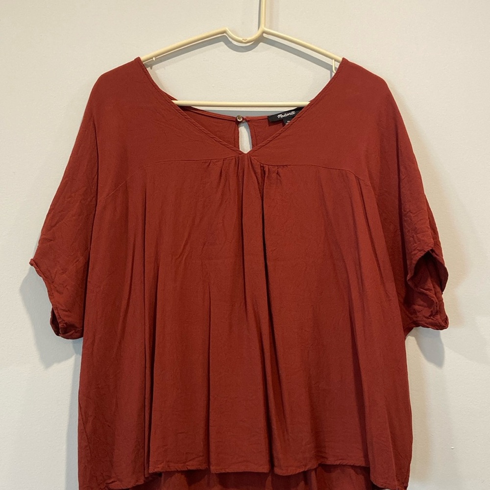 madewell blouse slightly cropped